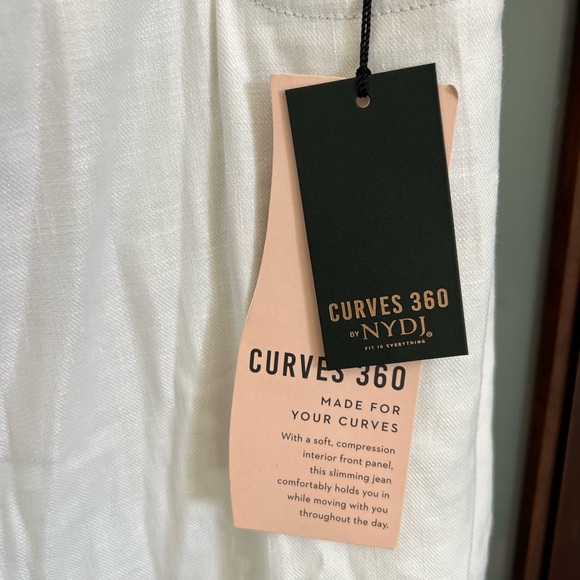 NYDJ Pants - NYDJ White Linen Trousers - Women's 14 NWT